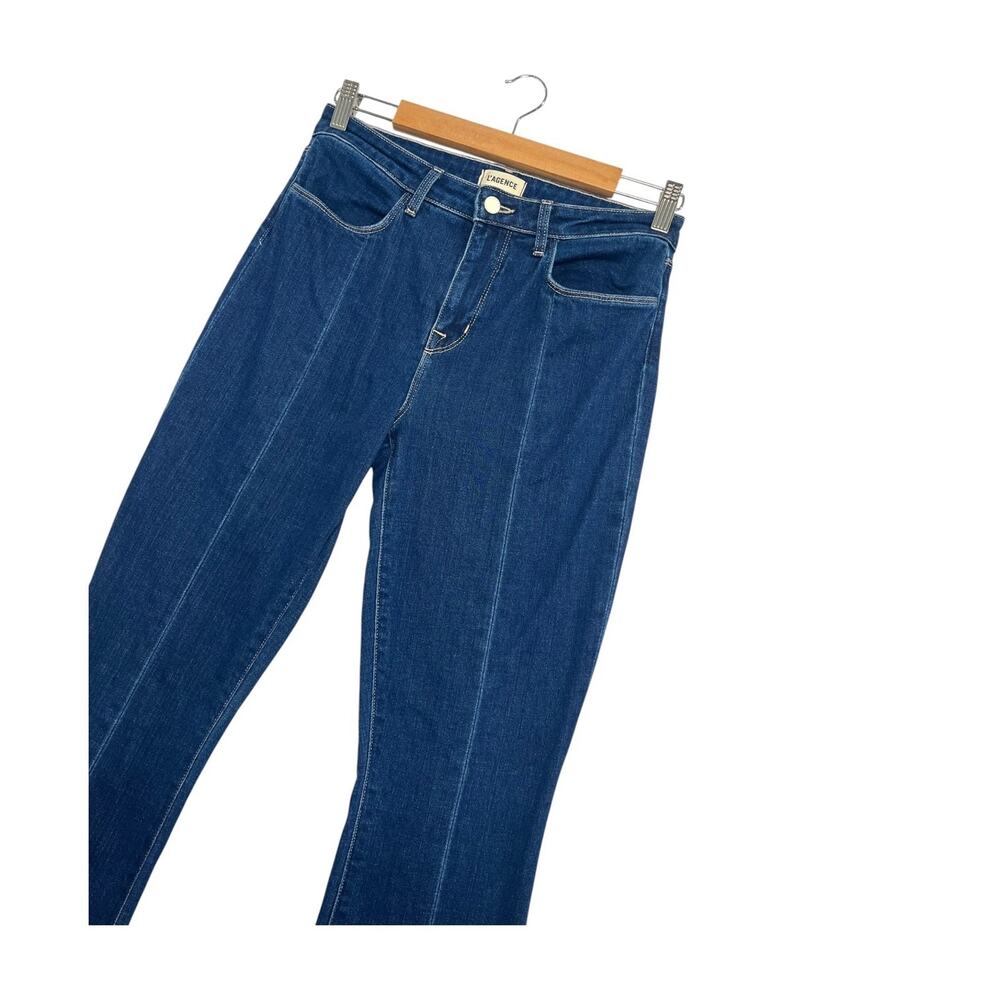 LAgence Beatrix Jeans Womens 27 Blue High Rise Bootcut Slit Hem Denim Designer - Picture 6 of 10
